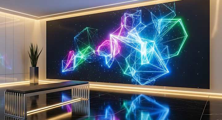 Empty video wall with no content strategy